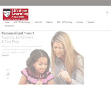 Tablet Screenshot of lifetimeacademy.com